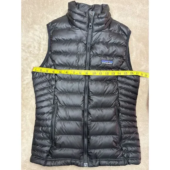Patagonia Down Sweater Vest Puffer Insulated Full Zip Womens XS Black - Picture 6 of 6
